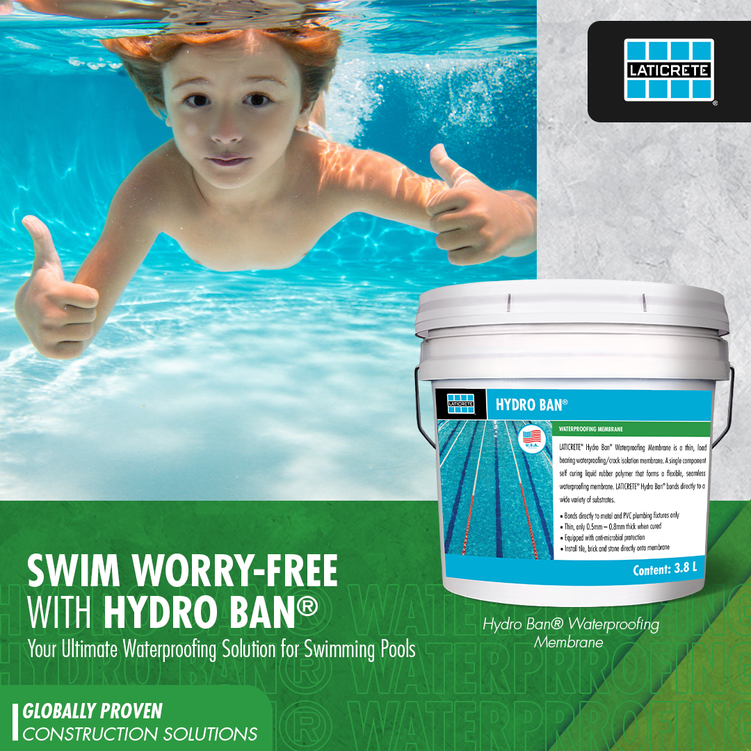LaticretePh's tweet photo. Looking for a reliable waterproofing solution for your swimming pool? Look no further than LATICRETE ยฎ Hydro Ban ยฎ Waterproofing Membrane! ๐๐โโ๏ธ
Available now on our Official Lazada and Shopee Stores! ๐
Add to cart now! ๐
https://t.co/n2RSgkhU0v
#laticreteph #hydroban https://t.co/NIk3Ef9uXJ