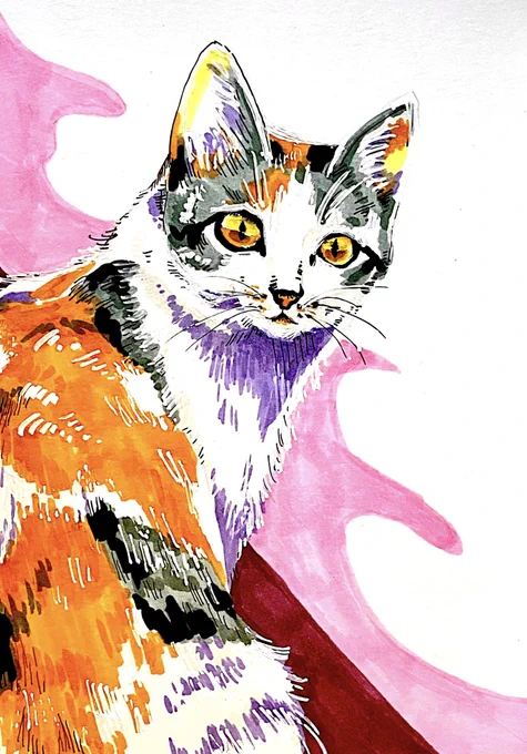 「路地裏の猫展」開催中です。tabino.は在廊は致しませんが、お近くの方や気になった方は是非。#路地裏の猫展 #猫イラスト #絵柄が好きっていう人にフォローされたい 
