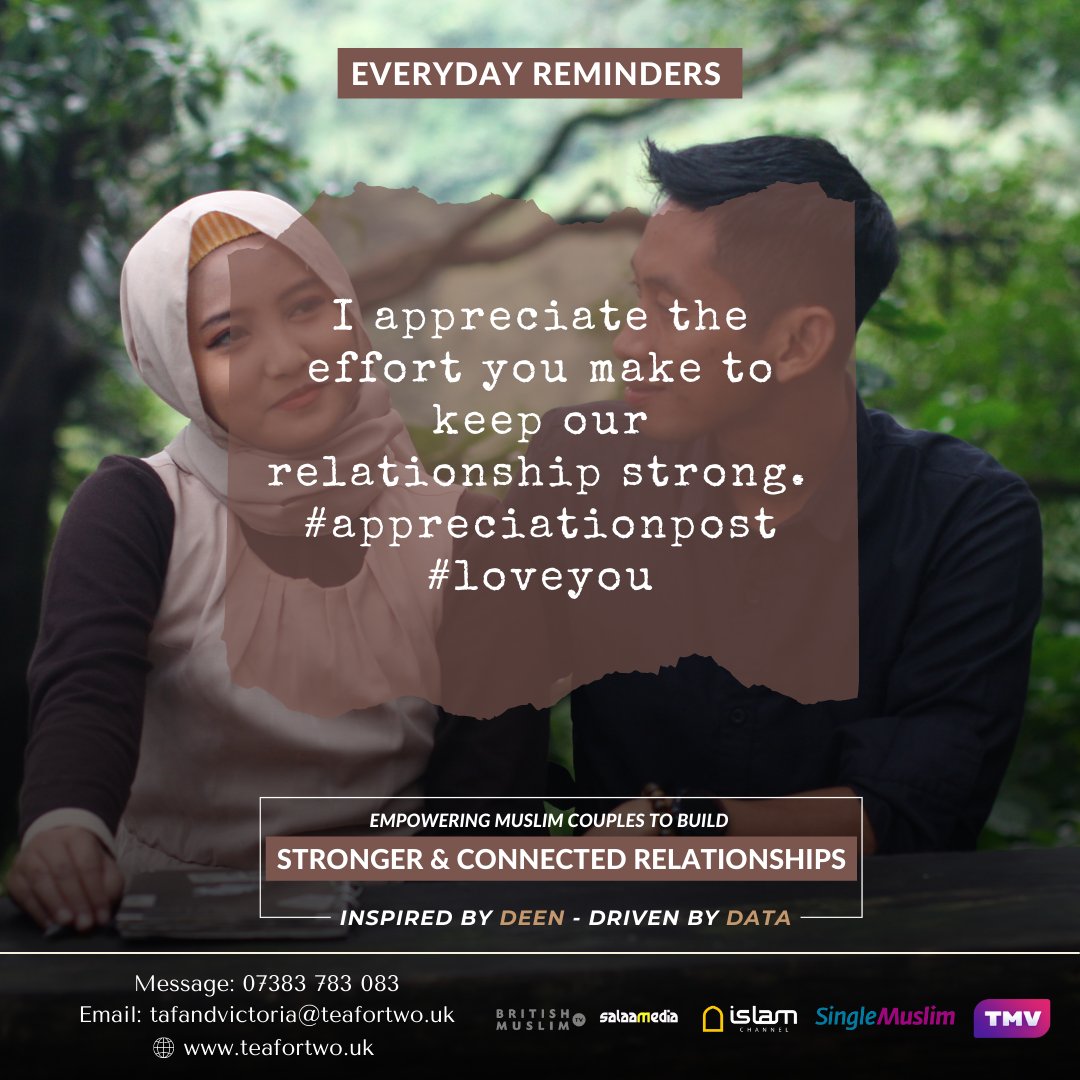 tafazal's tweet photo. 𝗘𝘃𝗲𝗿𝘆𝗱𝗮𝘆 𝗥𝗲𝗺𝗶𝗻𝗱𝗲𝗿𝘀
Acknowledge and appreciate the efforts that your partner makes to strengthen your relationship. Make sure to reciprocate these efforts and work together to build a strong foundation for your future together.

#relationshipgratitude https://t.co/ciRwwXEtps