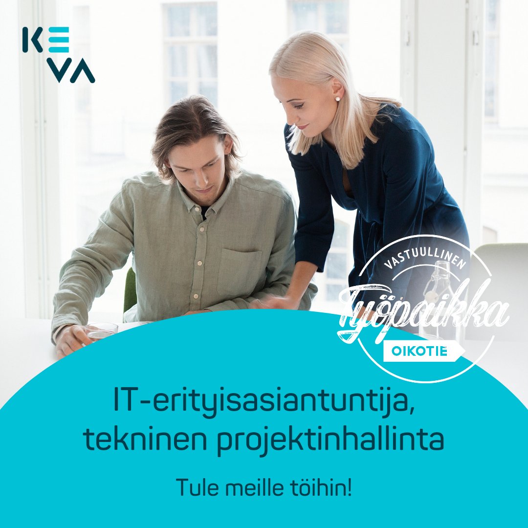 Haluatko uusiin haasteisiin ja tekemään työtä, jota arvostetaan? Haemme kokenutta teknistä projektinhallinnan ammattilaista innostuneeseen porukkaamme kehittämään Kevan järjestelmiä ja työskentelytapoja uudelle tasolle. 

Tutustu ja hae!
keva.fi/uutiset-ja-art…

#ICT #työpaikat