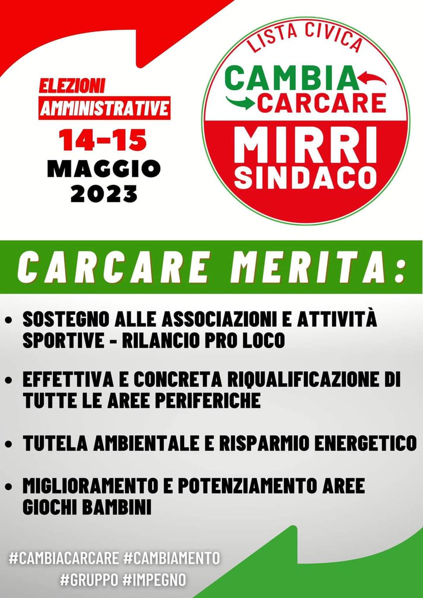 CarcarePd's tweet photo. Valorizziamo Carcare
Alcuni punti per NOI indispensabili
Cambiare, il nostro obiettivo! 🍀🤍❤️ #cambiacarcare #cambiamento #comunità #impegno #gruppo #insieme #mirrisindaco https://t.co/ZhciKDHivX
