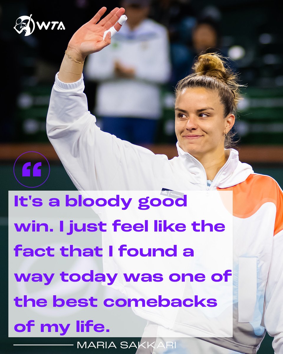 WTA's tweet photo. This one meant a lot 💜

@mariasakkari | #TennisParadise https://t.co/WDd1KVIYwZ