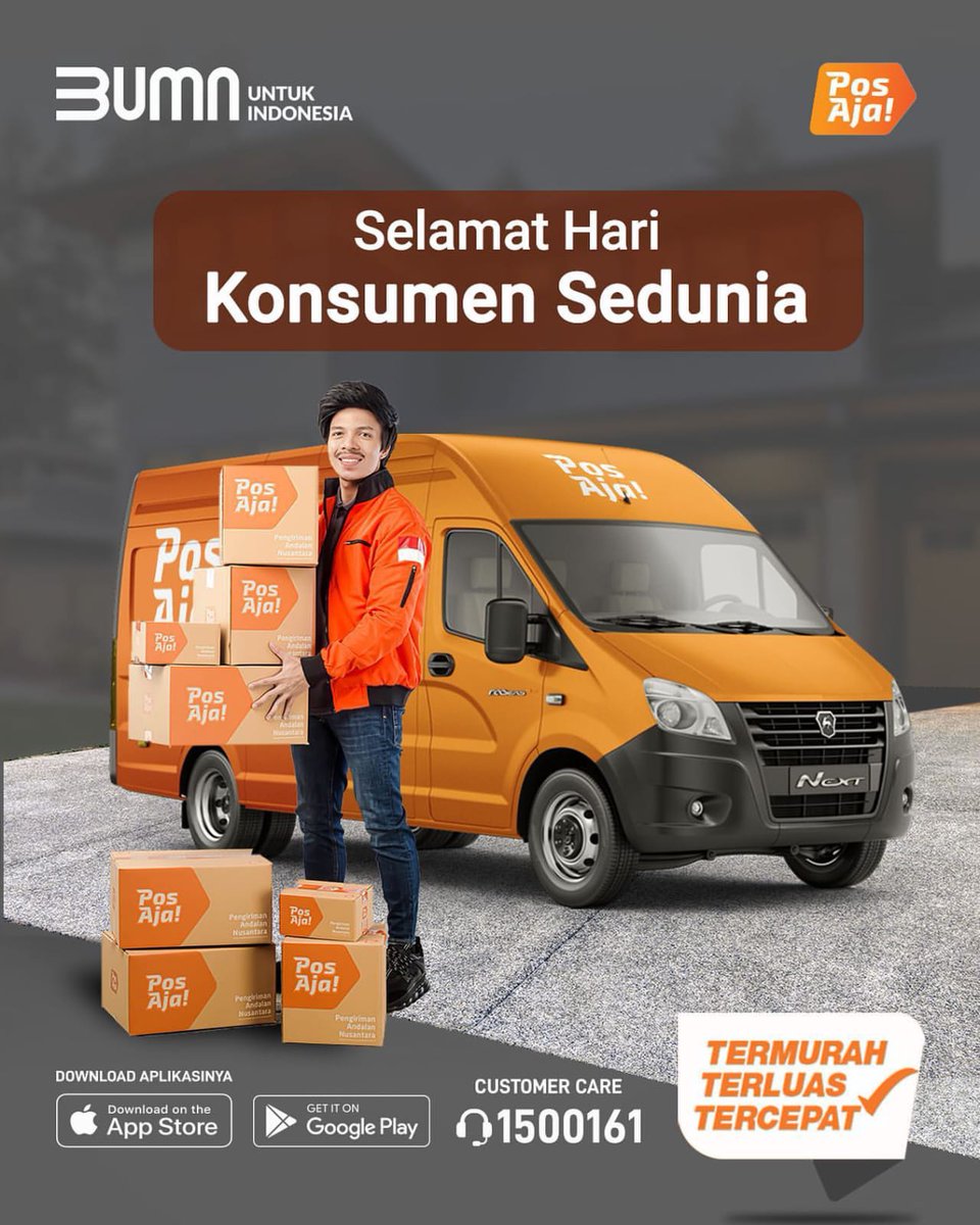PosAjaMagelang's tweet photo. #PosAja! mengucapkan Selamat Hari Konsumen Sedunia. Terima kasih kepada para pelanggan setia atas kepercayaan dan dukungannya kepada #PosAja!
Harapannya, semoga #PosAja! selalu bisa melayani dengan baik supaya bisa memuaskan #SahabatPos.
#CeriaBarengPosAja #WujudkanKeceriaan https://t.co/ZDqKm5OT6N