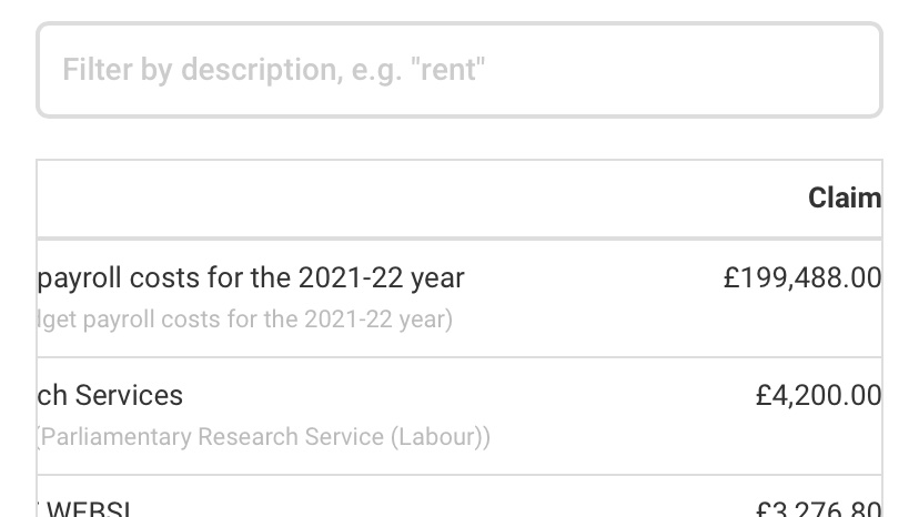 RebLMoore's tweet photo. @Martin67616598 @NadiaWhittomeMP You’ve missed the bit off the screenshot where it shows that most of this amount goes to pay her staff. 😊 https://t.co/SS1Sz7gBTM https://t.co/warqsv5pST
