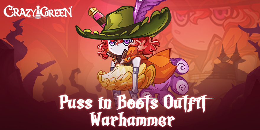 CrazyGreenGame's tweet photo. 【Outfit Introduction】
Puss in Boots Outfit

✔️ Weapon Type: Warhammer

➕ Puss in Boots Hammer: ATK+410, Meteor Blast Skill range+25%
➕ Puss in Boots Gentleman Hat: HP Cap+4100, ATK+400
➕ Puss in Boots Costume: HP Cap+4100, HP Regen+400
#CrazyGreen #IdleGame https://t.co/uWuyoV1IF4