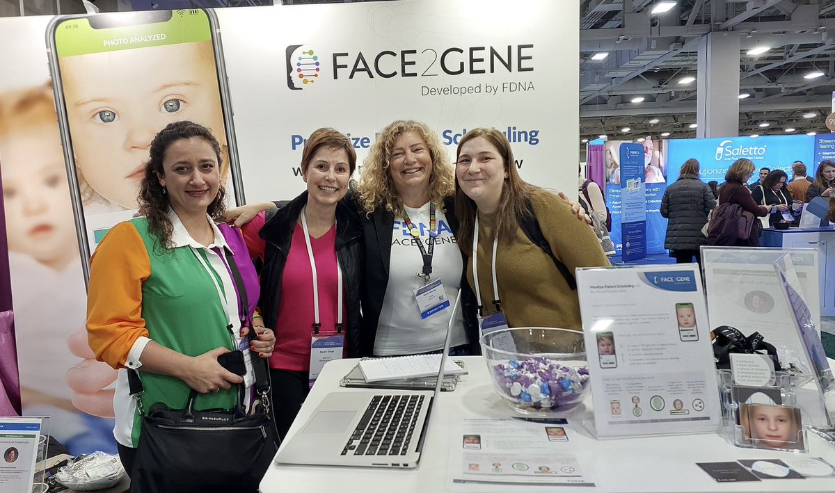 TikaTkemaladze's tweet photo. #ACMGMtg23 great team! Precision phenotyping with #Face2Gene #FDNA so nice to see you in person again @nicolefleischer https://t.co/8Hx49aGeoE