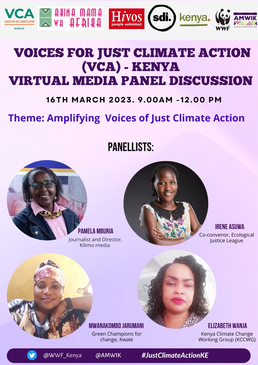 AMWIK's tweet photo. The media has a critical role to play in tackling climate change because of its vast reach and influence. It has the power to inform, educate, and inspire people to take action on climate change. #JustClimateActionKE
@WWF_Kenya  @NyangePatience https://t.co/xVEzwB9wAO