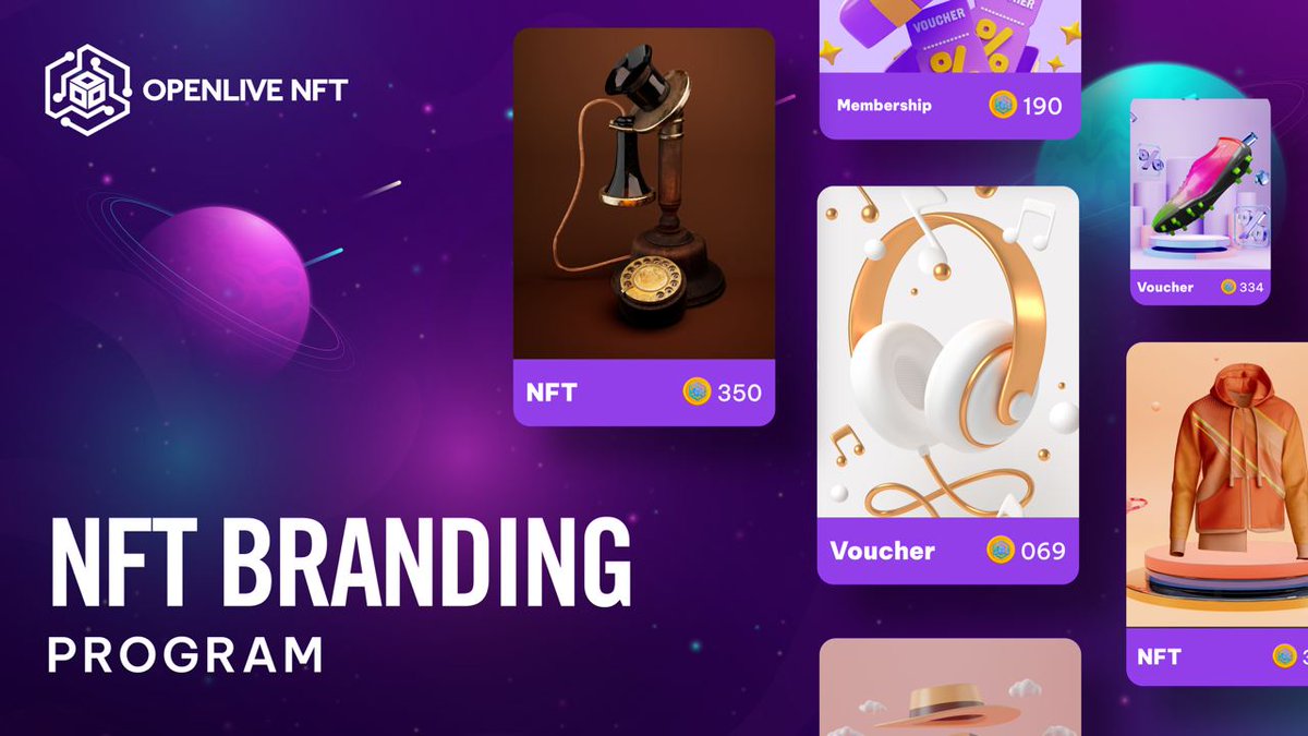 The NFT Branding program will help businesses transform their brands & traditional assets into digital assets, enhance the brand positions
Please contact via email: Support@openlivenft.com
Detail at openlivenft.com/announcement/n…
#DigitalTransformation #NFTBranding #NFT #OpenLive