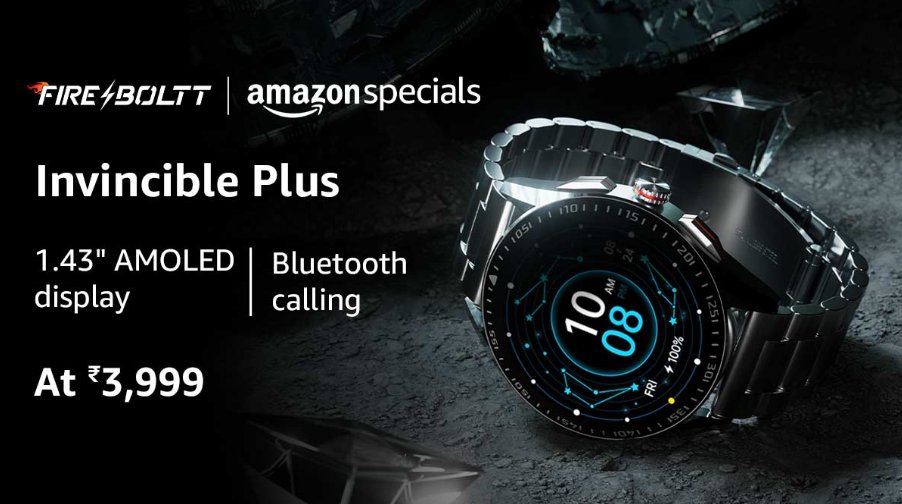 Smartprix's tweet photo. The all new Fire-Boltt Invincible Plus ft. https://t.co/eK56R8mg6K
-1.43” AMOLED Display
-Bluetooth Calling
-4GB Storage
-600 NITS Brightness
-300 Workout Modes
-TWS Connectivity
-60 Hz Refresh Rate & more
Just at ₹3,999
#FireBoltt #InvinciblePlus #Smartwatch https://t.co/XT9sOskcRL