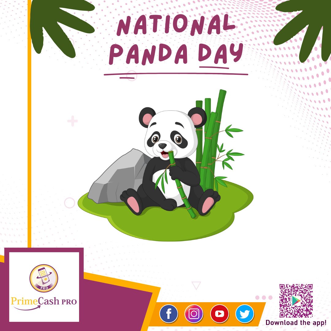 Primecash_PRO's tweet photo. Happy National Panda Day🐼! Protect and cherish these magnificent creatures.
.
.
.
#PandaDay2023 #PandaDay #SaveThePandas #PandaLove #CuteAndCuddly #NatureLovers #AnimalLovers #WildlifePhotography #primecash #PrimeCashPro
https://t.co/dWChsBuLJu https://t.co/jzdemiFNUH