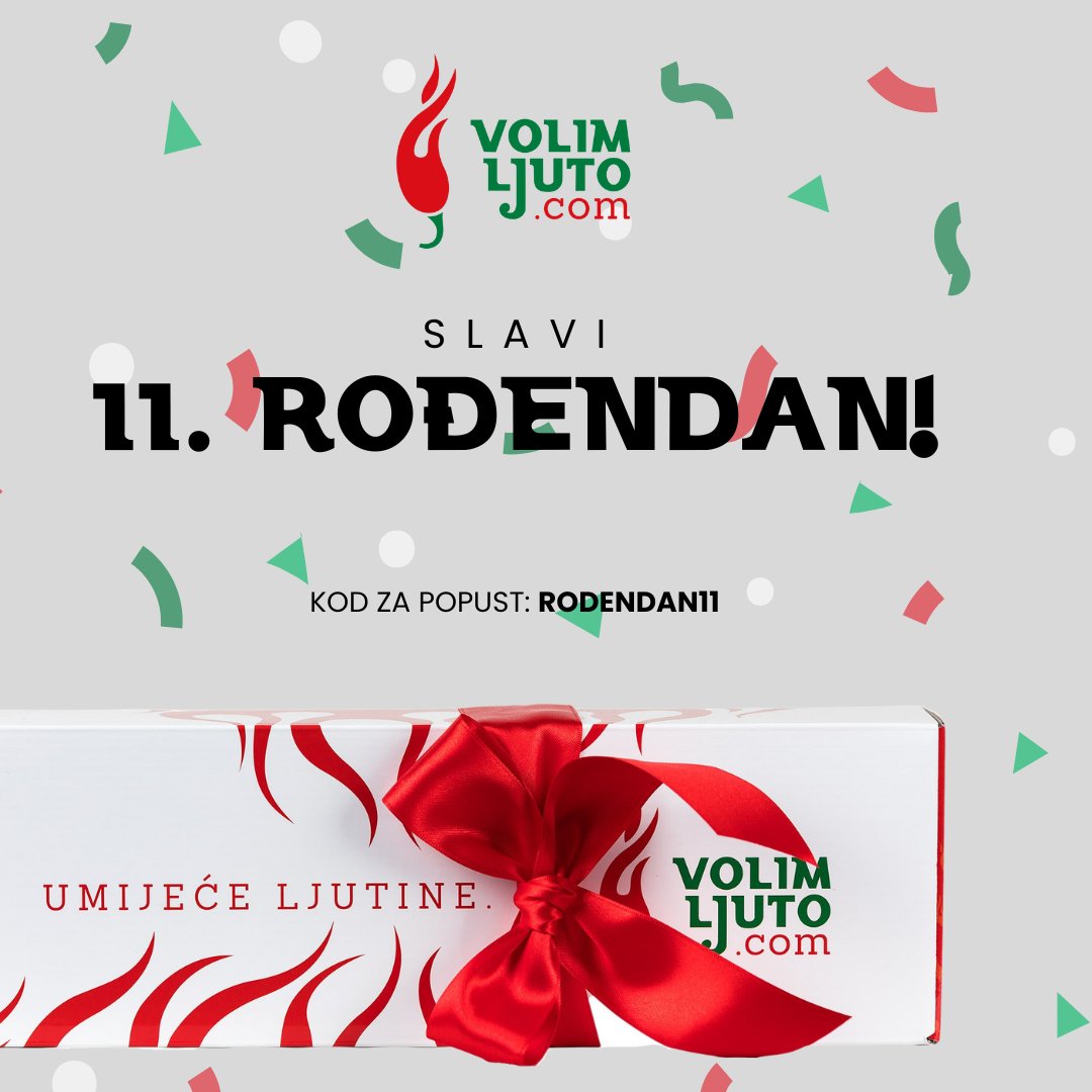 Kad se već nitko drugi nije sjetio - želimo sami sebi sretan 11. rođendan! 🎂 Zapravo, skoro smo ga i mi zaboravili, no sjetili smo se na vrijeme da vas malo počastimo - do kraja dana uz kupon RODENDAN11 imate 11% popusta na našem webshopu! loom.ly/TE2cYOg