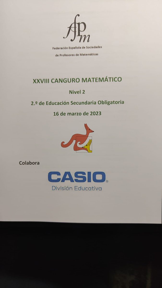 RT <a href="/fespm_es/">FESPM</a>: 🥳¡Llegó el día!  Esta mañana 514 centros educativos españoles acogerán a 15.294 participantes del #CanguroMatematico 2023🦘

🍀¡Suerte y a disfrutar del concurso!

👉🏽Canguromat.es