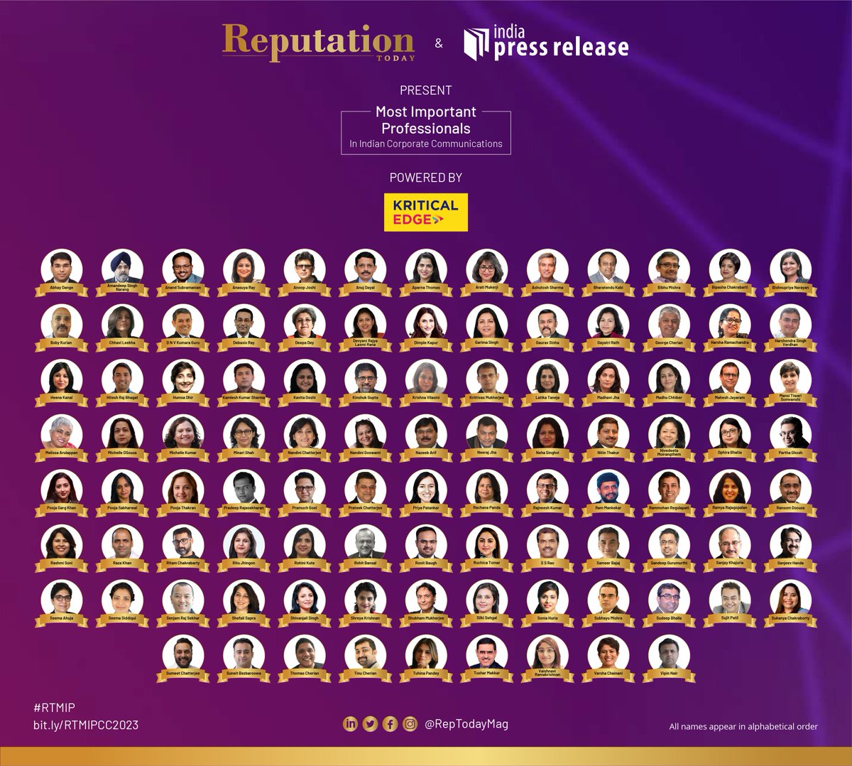 RepTodayMag (@reptodaymag) on Twitter photo The #RTMIP is a definitive list of the women and men who are the shakers and movers in Indian Corporate Communications.
For more information, visit bit.ly/RTMIPCC2023
<a href="/EdgeKritical/">Kritical Edge</a> <a href="/IndiaRelease/">India Press Release</a> The #RTMIP is a definitive list of the women and men who are the shakers and movers in Indian Corporate Communications.
For more information, visit bit.ly/RTMIPCC2023
<a href="/EdgeKritical/">Kritical Edge</a> <a href="/IndiaRelease/">India Press Release</a>