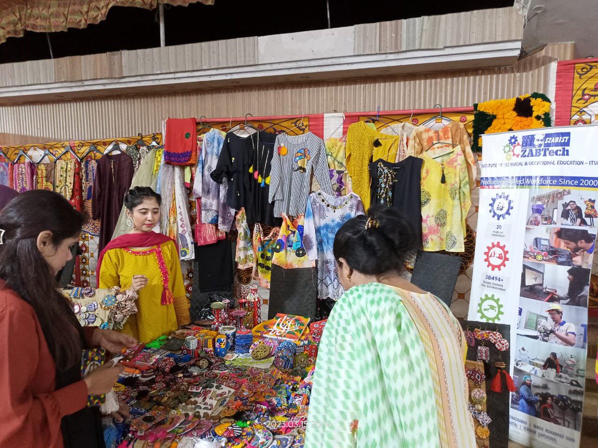 SzabistZabtech's tweet photo. SZABIST ZABTech (iTVE) Hyderabad participated in the exhibition organized by Women Chamber of Commerce.

#szabistzabtechitve #Hyderabad #womenchamberofcommerce #exhibition #TVET #Skills #promotingskills #webuildskills #SkillsEmpowerment #learnandgrow #learnwithzabtech #ZABTech https://t.co/yAVIvEDwwY