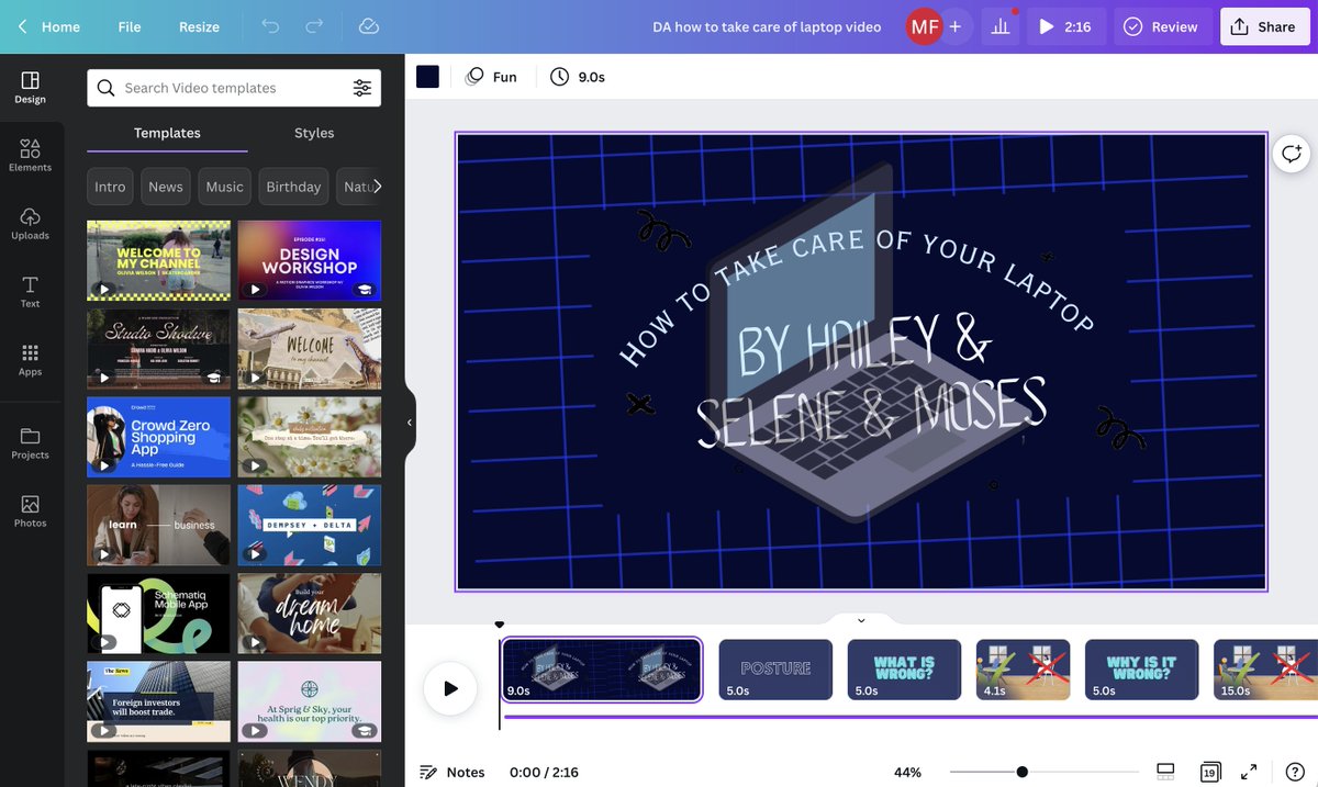 Students are embracing #CanvaPro these days to creating infographics, slideshows, and videos.  Student digital ambassadors want to make videos to remind the community to take care of their devices.  #cdnisls  #cdnishk
