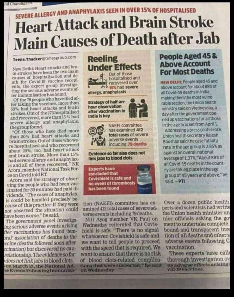 isidshukla's tweet photo. What you have to say On this @mansukhmandviya ?.. Vaccination is crime.. people are waking up now ... 

@awakenindiamov 
@ytengra 
@kiranmartis9 
@NishaKoiri 
@DrAseemMalhotra 
@iam_juhi 
@firuzimehta 
@DrTaKoMD 
@DrDev7 https://t.co/0rR6nPoHXN