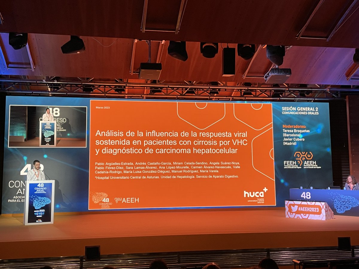RodriguezGandia's tweet photo. Súper interesante la charla del Dr. Argüelles Análisis de la influencia de la respuesta viral sostenida (RVS) en pacientes con cirrosis por VHC y diagnóstico de carcinoma hepatocelular (CHC)
La ausencia de RVS al diagnóstico implica peor pronóstico
#AEEH2023 #livertwitter https://t.co/J4vsetWfyb