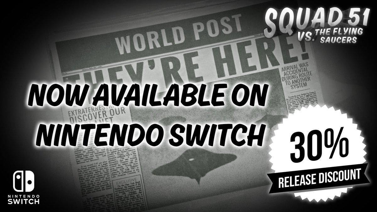 Squad 51 vs. the Flying Saucers | PS4 and Switch tweet media