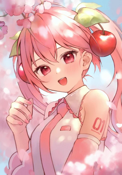「マスター、桜が咲いています!!」#初音ミク #桜ミク 