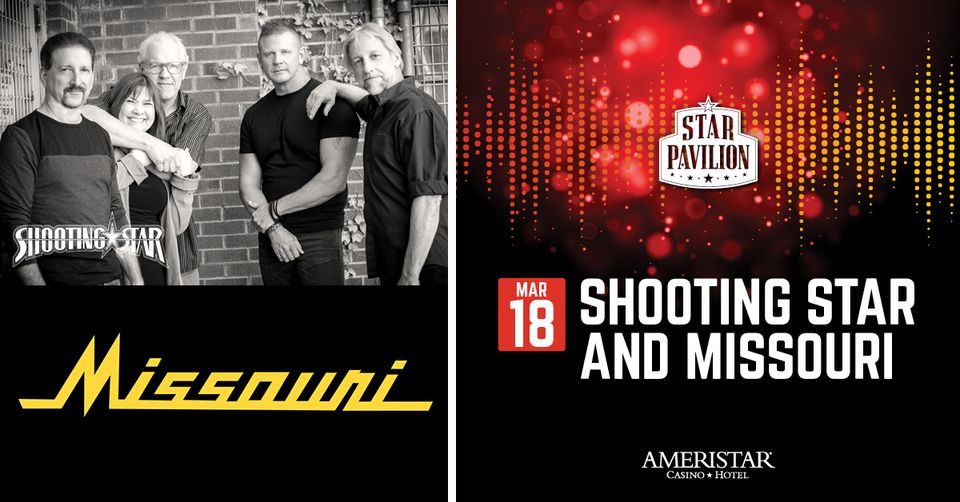 This coming Saturday, March 18th, 2023! Shooting Star with special guest Missouri at the Kansas City, MO. Ameristar Star Pavilion! ticketmaster.com/shooting-star-…