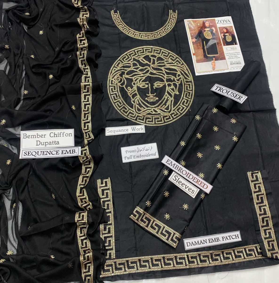 GraceThreadArt's tweet photo. Grace Thread Art
0326 8870000
Eid Collection 2k23
Brand Zoya 23133
Best Quality Premium Airjet Lawn (90/70)
✔️ Front Siquence heavy Embroidered
✔️ Sleeves Siquence Heavy Embroidered
✔️ Daman Siquence Embroidered
✔️ Trouser plain
✔️ Bamber Chiffon heavy Siquence Embroidered https://t.co/wictFrzGS7