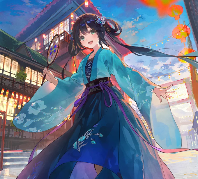 中国郵政公式企画『汉服少女』のイラストを描かせていただきました～!3月18日午後7時から予約開始です!よろしくお願いいたします!我参与制作了中国邮政官方策划的汉服少女插图~!3月18号 下午7点开始接受预约! 请大家多多关照~詳細: 