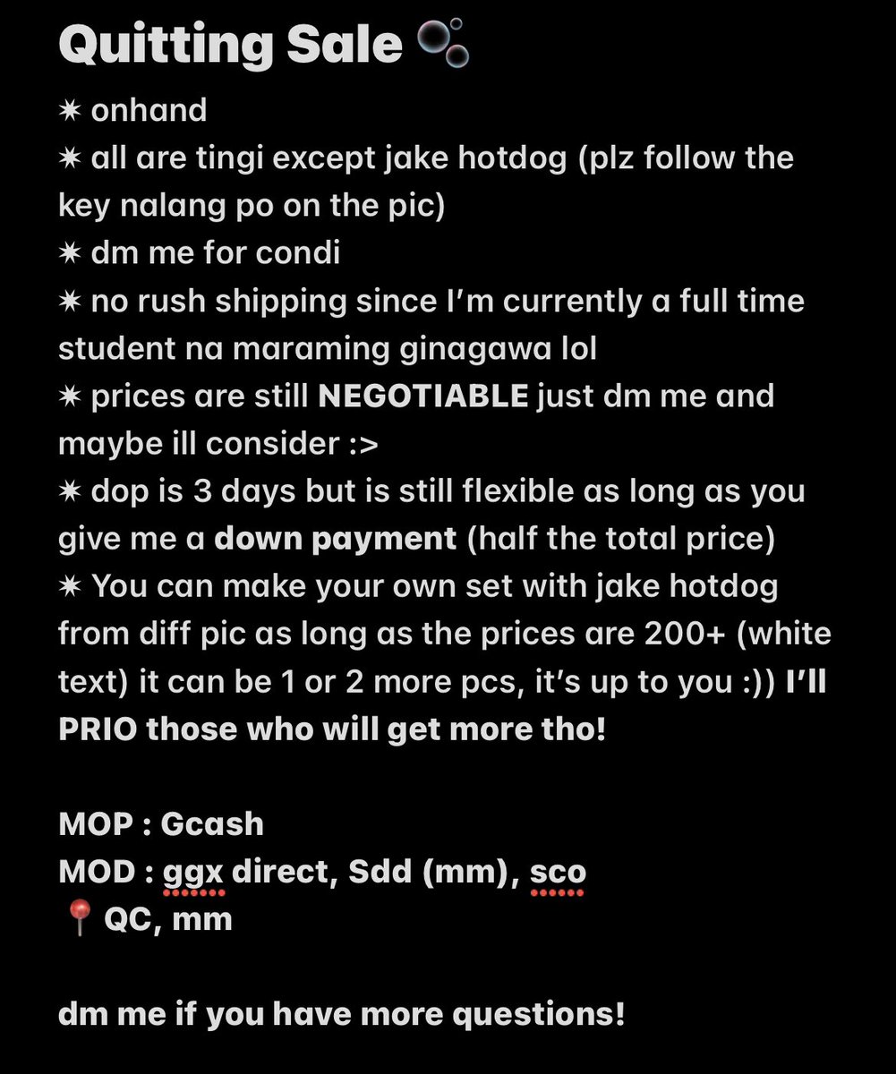˗ˏˋ꒰ wts / lfb ph  🍒꒱

✷ TINGI enhypen and yoon pcs (prices on pic)
— Read the pic attached for more info:3 

reply w ss of pc/s getting !

🖇 jake cheap enha pc hotdog pogi fierce odysseus d:d a answer dilemma dawn no regla red lights scylla soundwave b:c dvd pob polaroid ld