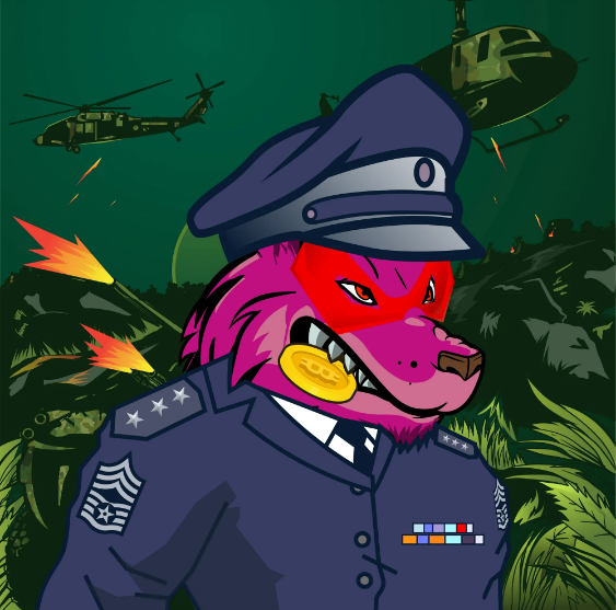 Unleash your inner hero with our Angry War Wolves NFT collection! Featuring an Air Force-inspired design with a red superhero mask and Bitcoin mouth item. Check us out on OpenSea today!
opensea.io/assets/ethereu…
#NFTs #NFTCommunity #NFTProject