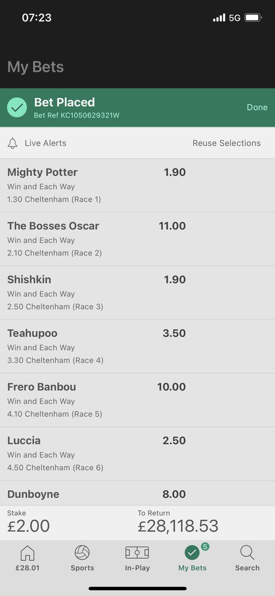 5poundtipster's tweet photo. #Cheltenham #Cheltenham2023 #Cheltenhamtips #bet365 #racingtips https://t.co/RPQISKU4qo
