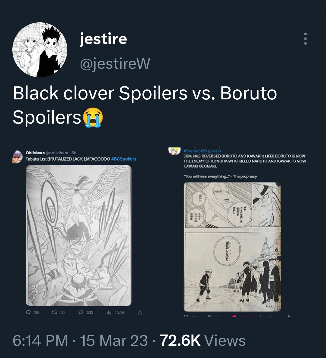 Erfan 🔩 on X: There's a reason why boruto fans are like this