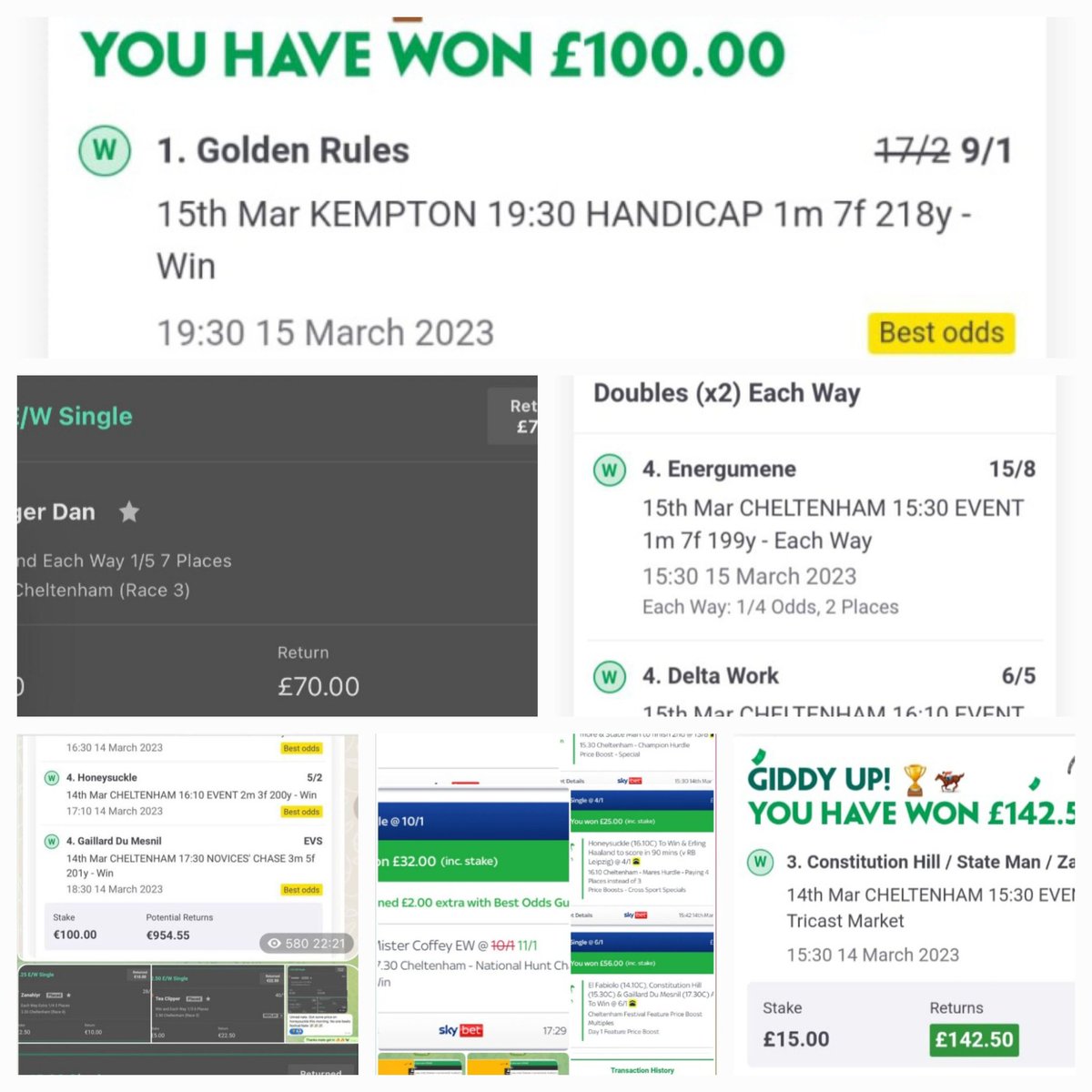 stablesecrets1's tweet photo. We're smashing Cheltenham, there's still time to jump in. Today's tips have been posted https://t.co/Ol5Cs7IvYw come join us #CheltenhamFestival #CheltenhamFestivaltips #tipster #HorseRacingTips #HorseRacing https://t.co/uIyhhWZTlG