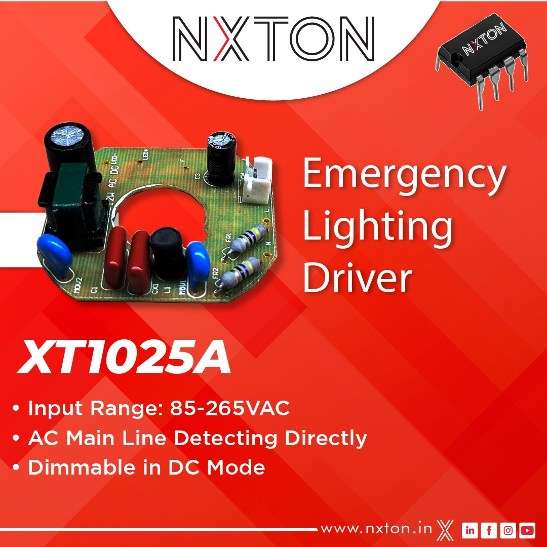 lumens_tech's tweet image. Illuminate your path to safety with our XT1025A emergency lighting drivers
.
Follow @nxton.in
.
#EmergencyLightingDriver #BackupPower #EmergencyPower #LightingSafety #EmergencyIllumination #PowerProtection #ReliableLighting #EnergyEfficient #EmergencyPreparedness #SafetyFirst