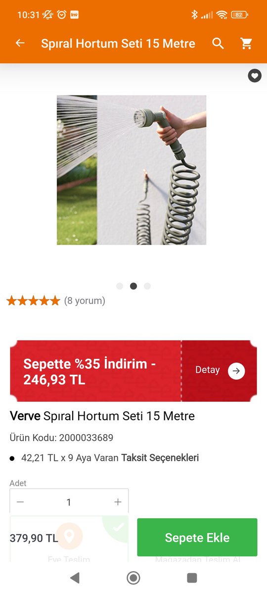 Balkon için şundan da aldım şimdi tam bir emekli oldum.