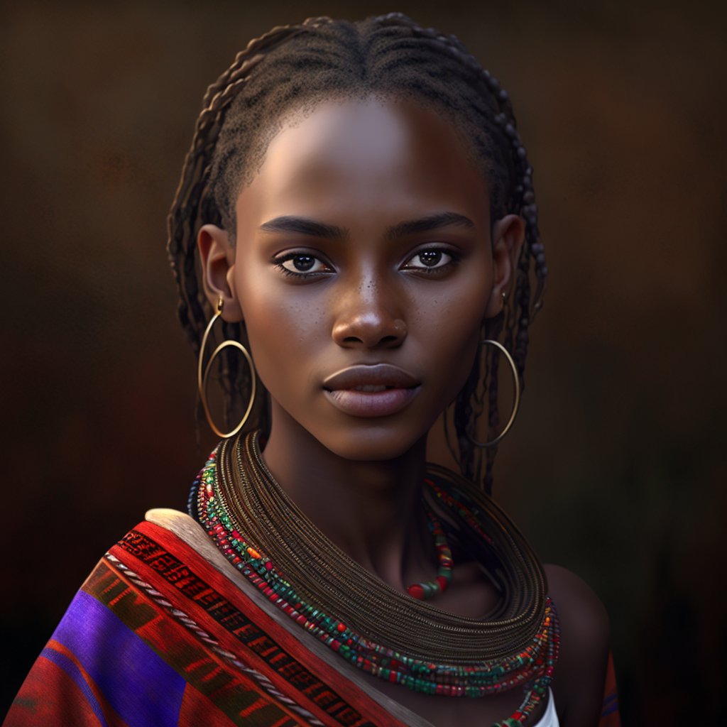 kenyan_tech's tweet photo. Kenyan Woman, generated by AI. https://t.co/0syafWr60Z