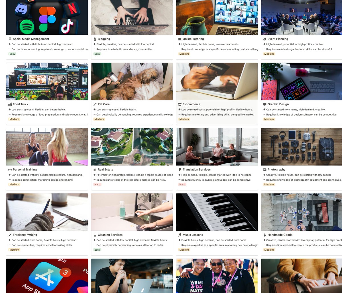 KwameHQ's tweet image. Publishing my first #Notion page with 20 Business ideas with pros and cons. bit.ly/3mV6lkD
#freenotiontemplate #notiontemplate #businessideas #freecontent #business #money #entrepreneur #goals #finance #skills #openai #chatgpt