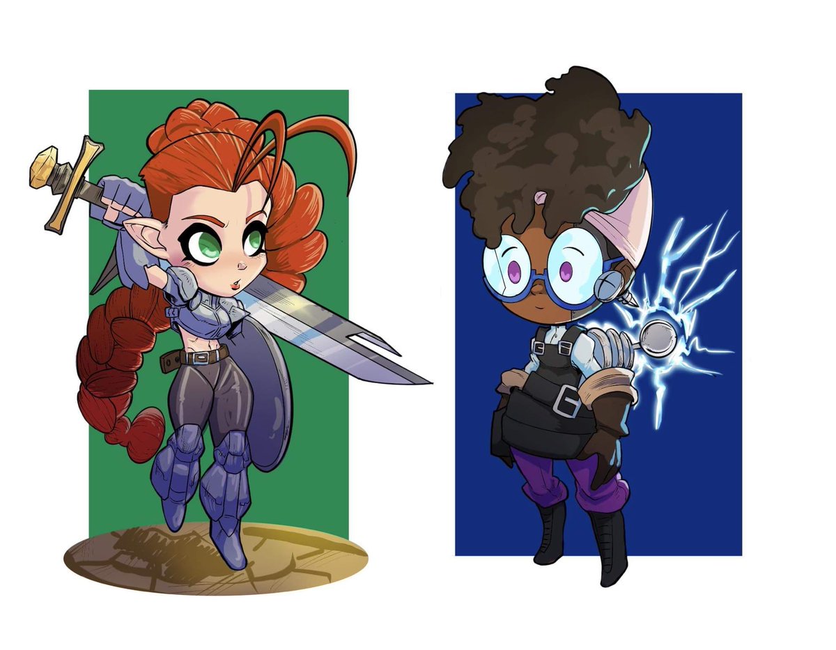 TheSoto91's tweet photo. DND characters from a campaign that's going on.
#characterdesign #art #Procreate #ArtistOnTwitter #DnDcharacter https://t.co/yGKMbhDKsN