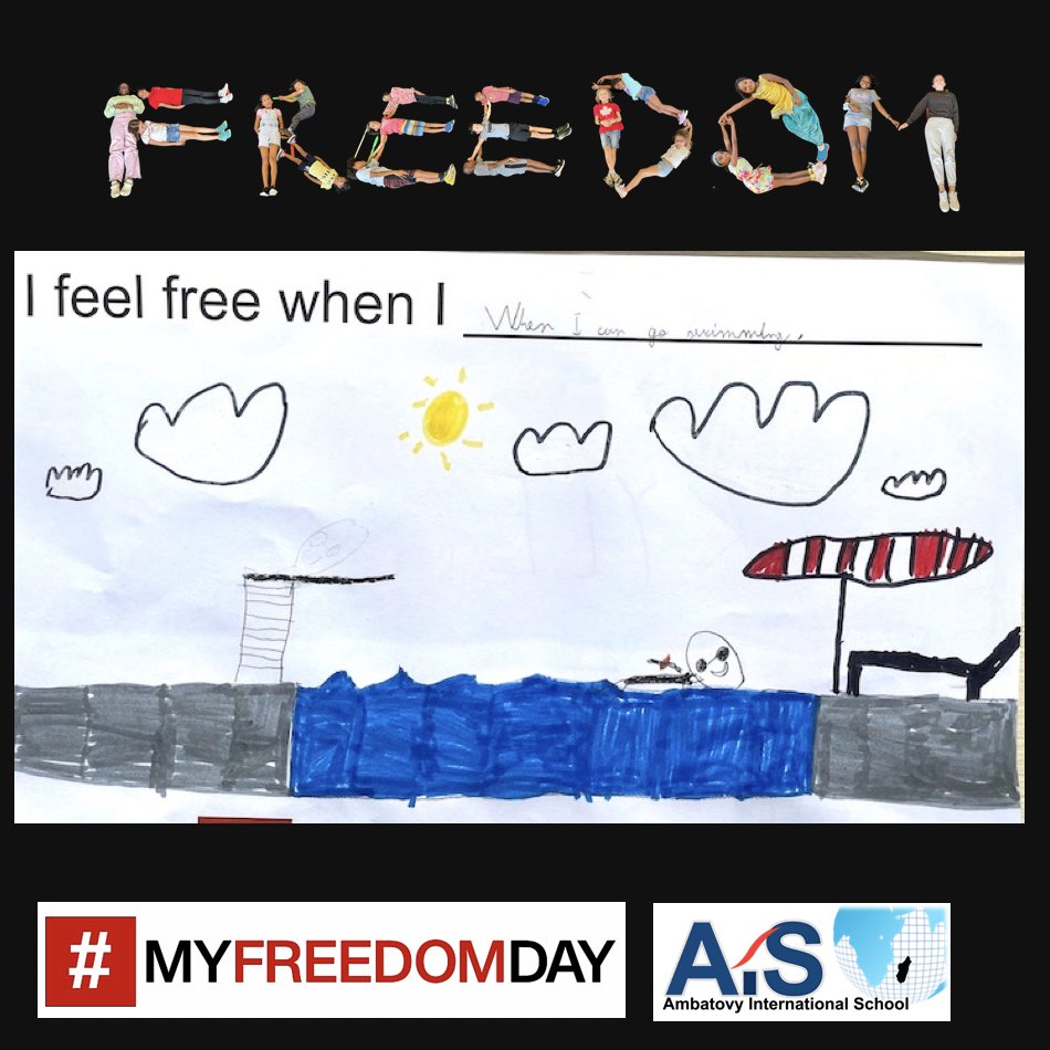 AmbatovyIS's tweet photo. Ambatovy International School in Madagascar supports #MyFreedomDay by reflecting on "I feel free when I..." May freedom ring everywhere for everyone around the world! #issedu #intled #thecgcproject #Ambatovyiseducation #Madagascar #freedom4all
@ISSCommunity https://t.co/gEe6PO6OPI