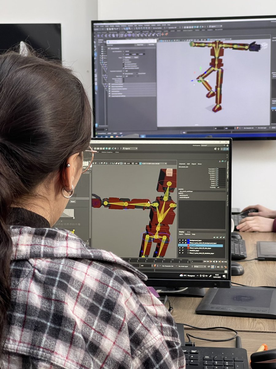 vfx_workshop's tweet photo. Préparer le personnage afin de pouvoir l’animer 😊 #vfxworkshop #ecole #vfx #paris #3dschool #3dstudent #vfxschool #vfxstudent #3dsetup #rigging #welovevfx https://t.co/alBOJiNlv2