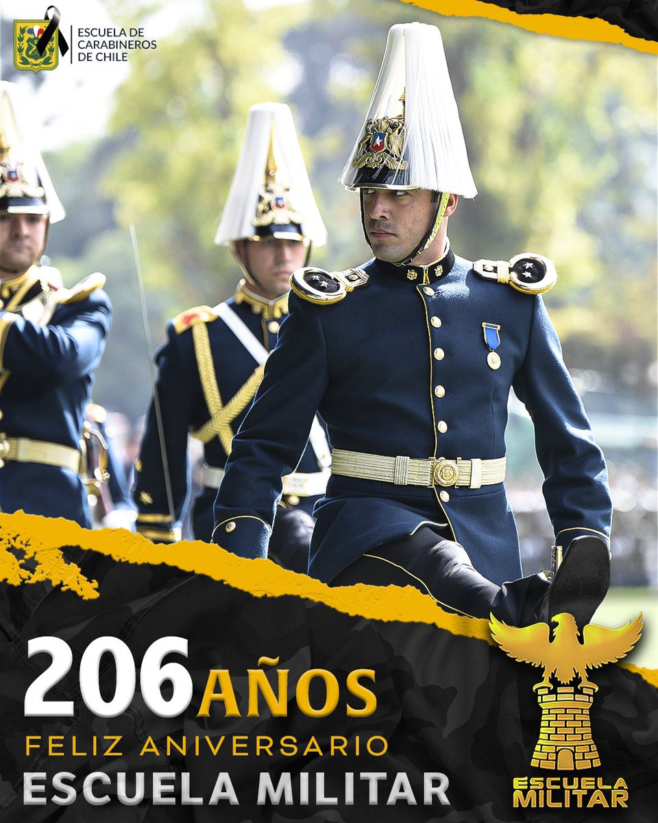 EscuelaCarab's tweet image. La Escuela de Carabineros envía un afectuoso saludo a la Escuela Militar del Libertador Bernardo O”higgins en sus 206 años de existencia. @EscMil_Chile 🦅🇨🇱
.
.
#EjércitodeChile 
#ESMIL
#chile