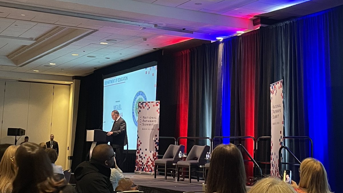 kmoppelt's tweet photo. “Our kids can handle it, it’s the adults who need to step up and change the status quo” Sec @teachcardona at the #nationalpathwayssummit https://t.co/Bw27eqtv4A