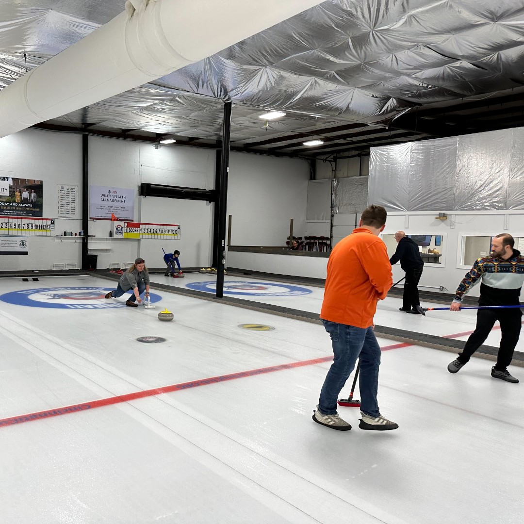 ForwardEdgeOH's tweet photo. What's better than a team-building event? A team-building event on ice! 😆 Check out our Engineering team at the Cincinnati Curling Club! #FEK12 https://t.co/hLoON989CZ