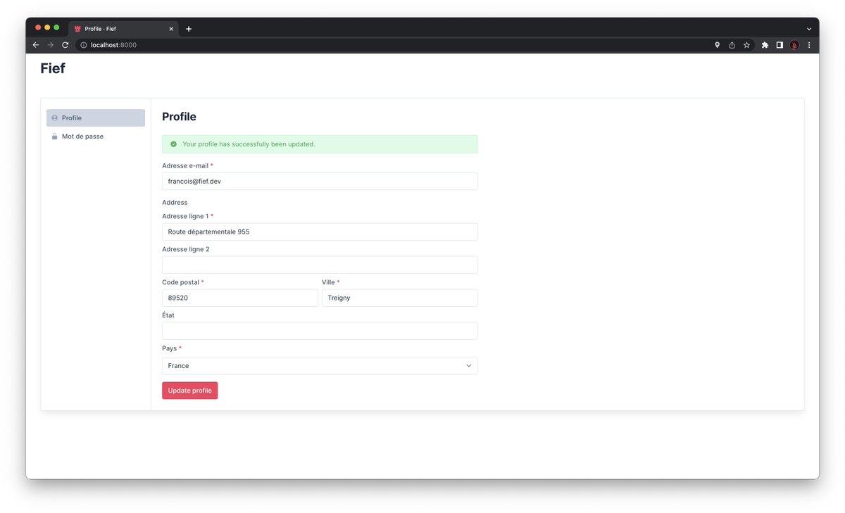 fvoron's tweet photo. Coming soon in @FiefDev: a self-service user profile dashboard ⭐️

You will never need to code a change password form again! https://t.co/R8Xl09Sfjw