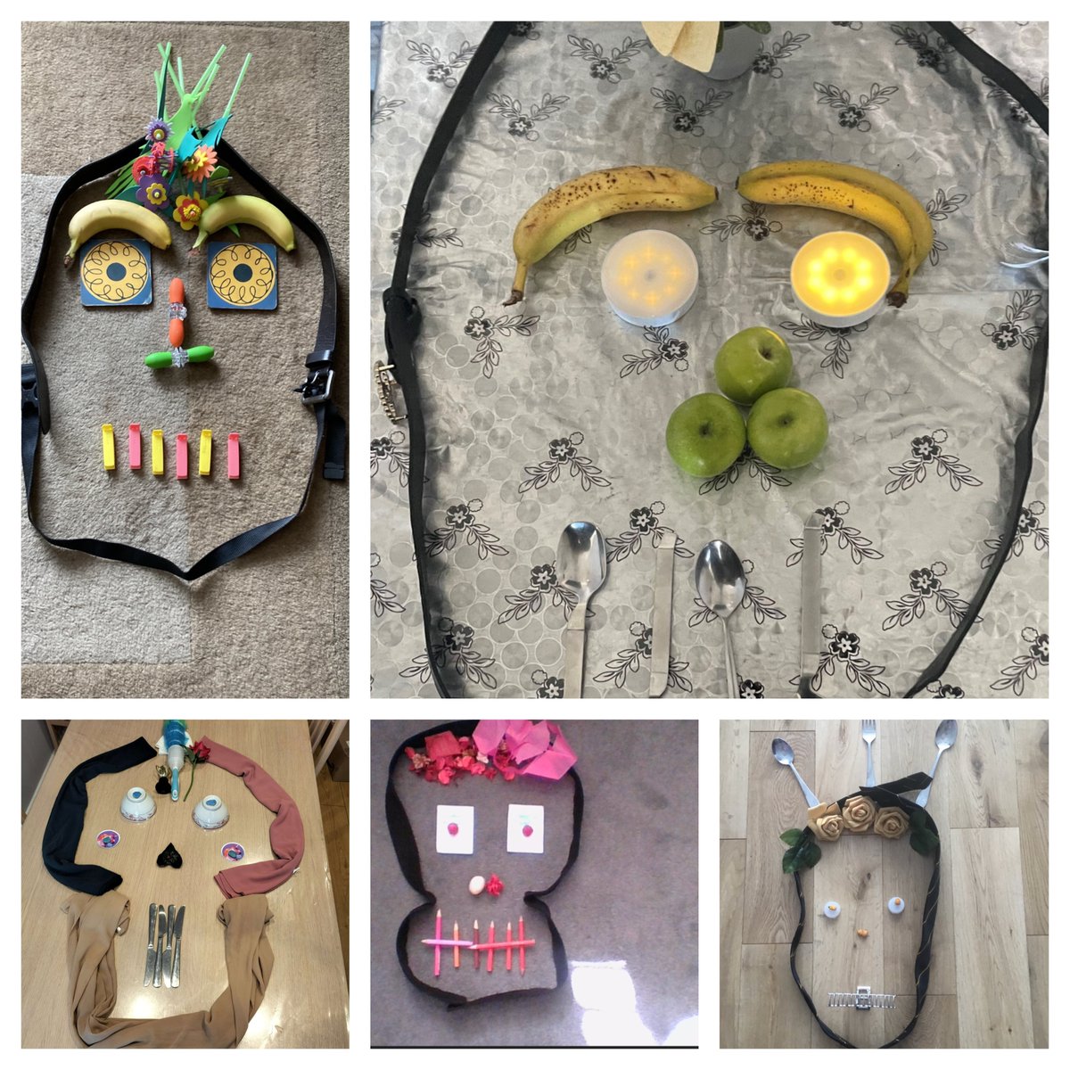 BrianClarkeAcad's tweet image. Art sculptures that some of our pupils have been creating with found objects in their home in response to their current project Day of the Dead. 💀
#dayofthedeadart #arthomework