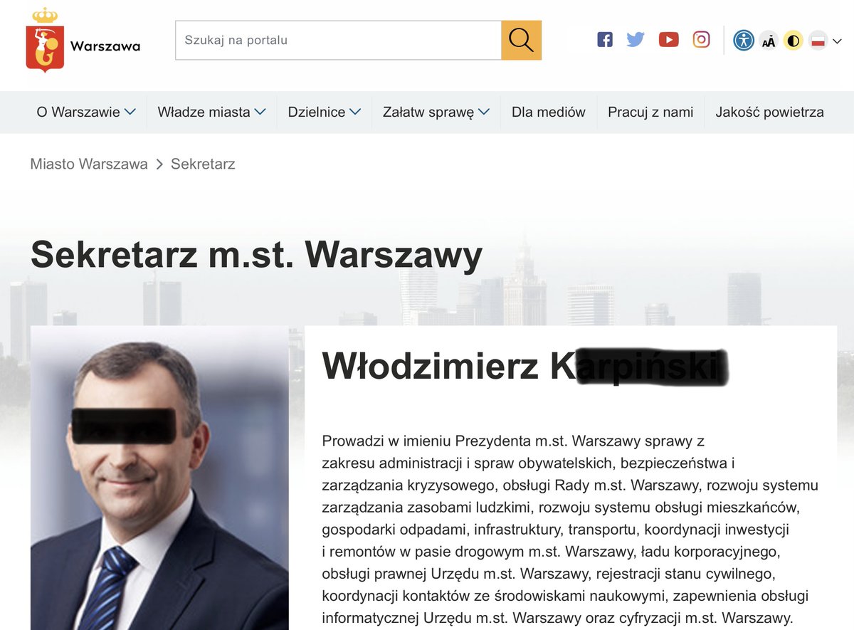 KrajewskiJarek's tweet photo. Panie @trzaskowski_ , dlaczego nadal nie odwołał pan Włodzimierza K. z funkcji sekretarza https://t.co/wWGdkMhxJp. Warszawy⁉️
Sami zobaczcie władze miasta na oficjalnej stronie @warszawa ➡️ https://t.co/E5oekFpfn9 
Rafał Trzaskowski czeka na zgodę @donaldtusk 🤔? https://t.co/g1R5K7SFJh