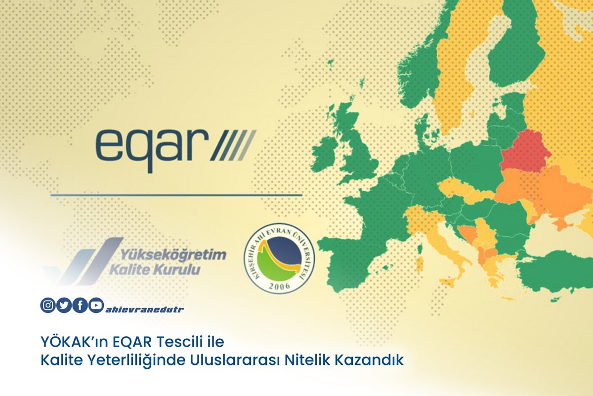 YÖKAK’ın EQAR Tescili ile Üniversitemiz Kalite Yeterliliğinde Uluslararası Nitelik Kazandı

#KAEÜ #KırşehirAhiEvranÜniversitesi #Kırşehir  #EQAR #YÖKAK 

Ayrıntılar: 👇
ahievran.edu.tr/arsiv-haberler…