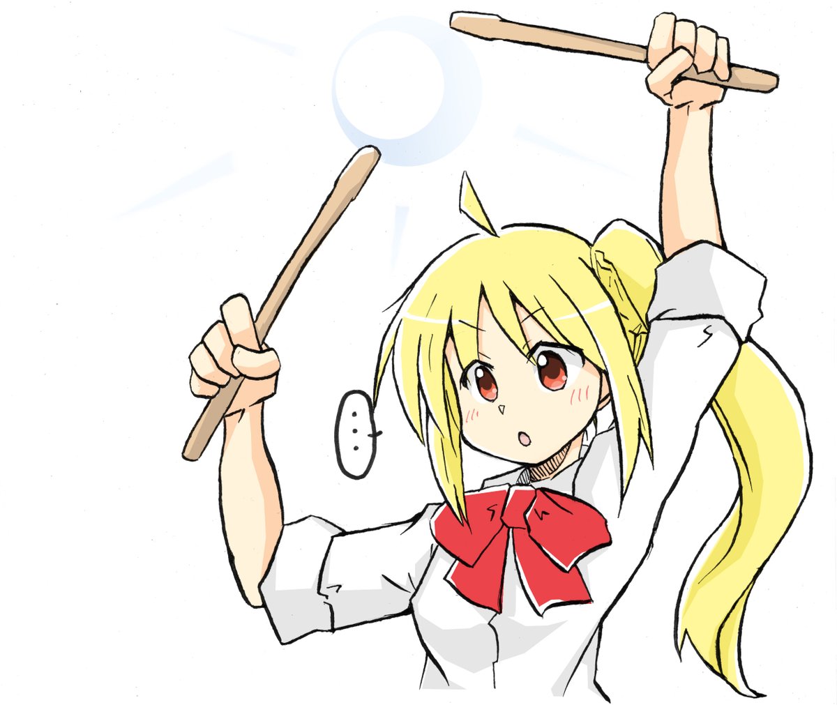 伊地知虹夏 「スティック二本によるかっこいいポーズの思案#ぼっち・ざ・ろっく #伊地知虹夏 」|しかられみみのイラスト