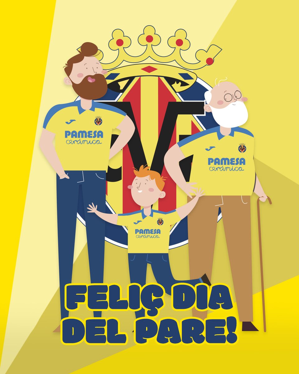 VillarrealCF's tweet photo. ¡Feliz #DíaDelPadre, groguets 💛! https://t.co/6fRu6vqWVg