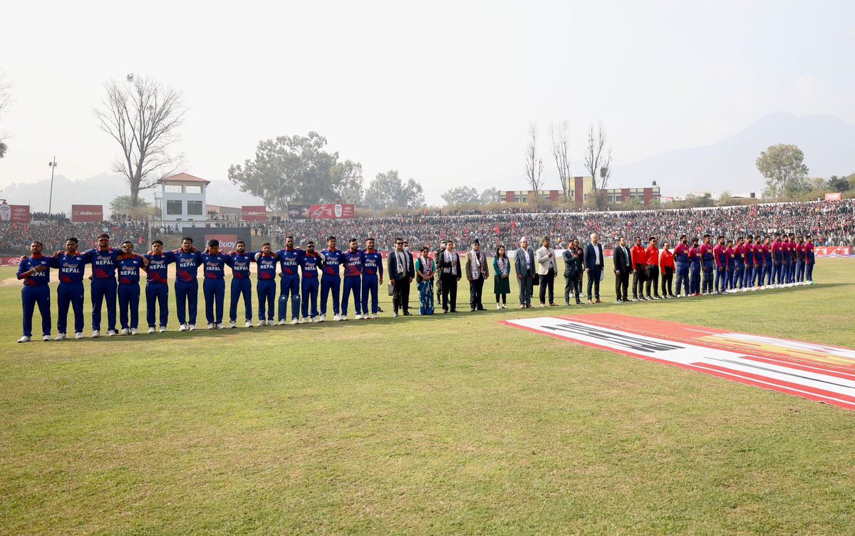 आइसिसी क्रिकेट विश्वकप लिग-२ मा युएईलाई हराउँदै नेपाल विश्वकप छनोटमा पुग्न सफल भएकोमा हार्दिक खुसी व्यक्त गर्दछु । लीगका खेलहरुमा उच्च कौशलता प्रदर्शन गर्दै नेपालको स्वाभिमान र गौरव उँचो राख्न सफल भएकोमा उच्च प्रशंसासहित नेपाली क्रिकेट टीम, प्रशिक्षक, क्यानलगायत हामी सबैलाई बधाई!