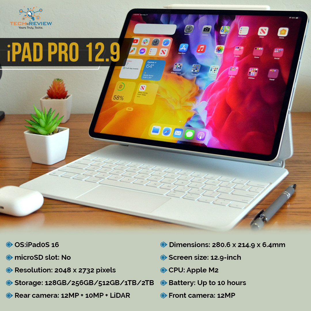 TechtoReview1's tweet photo. Need to buy a iPad but confused about the wide choices?

Check out iPAD PRO 12.9!

#techtoreview #ipad #ipadpro #ipadpro129 #ipados #apple #appleipad #appleipadpro #ipados16 #ipadcamera #appleipads #applegadgets #luxurygadgets #tech #gadgets #technology #techreview #technews https://t.co/n7qBTVwTBK