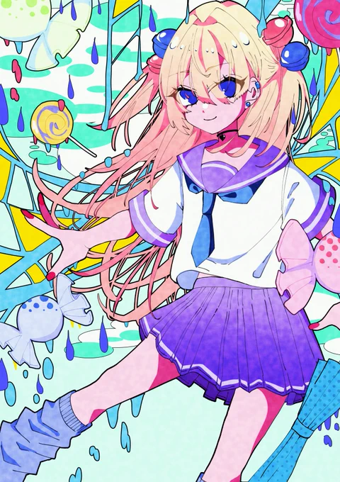 飴模様#イラスト 